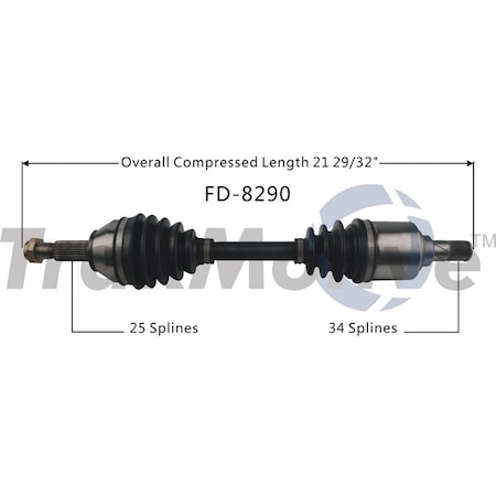Surtrack Axle Cv Axle Shaft, Fd-8290 FD-8290